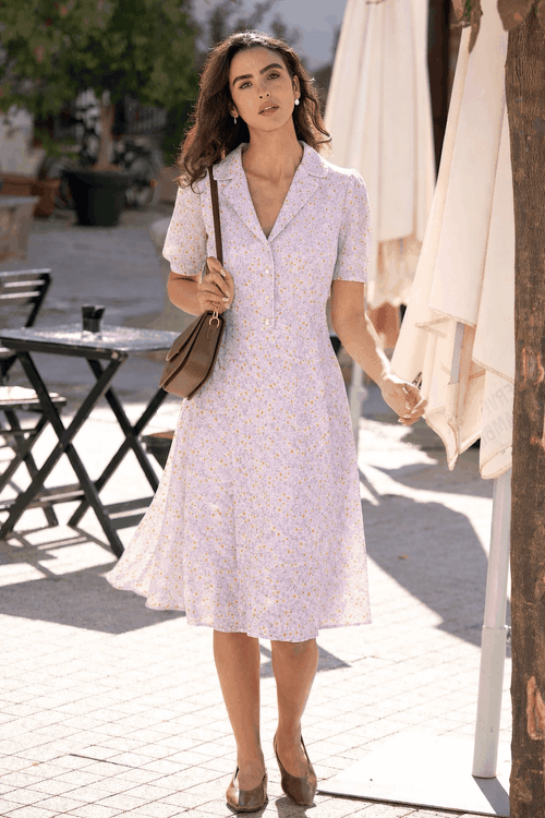 Lavender Silk Dress Selena