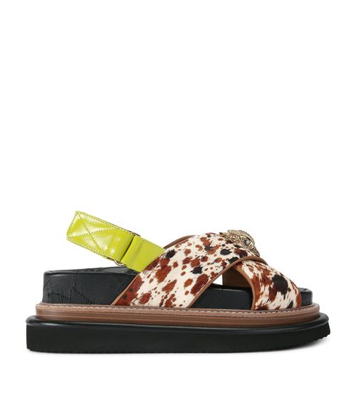 Leather Orson Cross-Strap Sandals