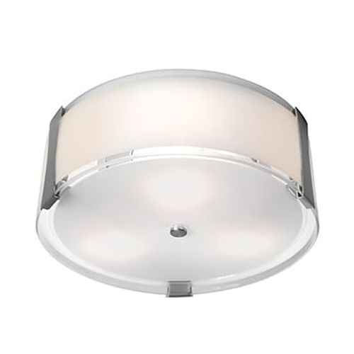 Tara 3-Light Flush Mount in Brushed Stee