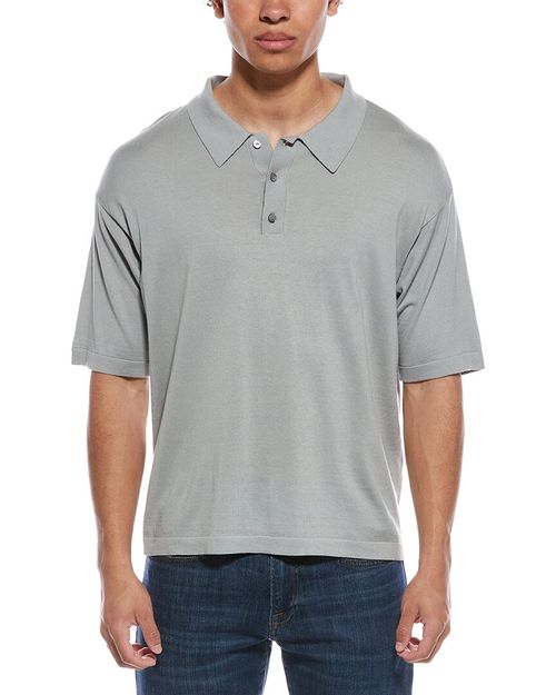 Frame Silk-Blend Polo Sweater
