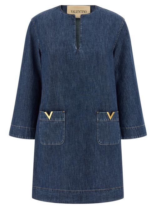 Blue VGold Dress