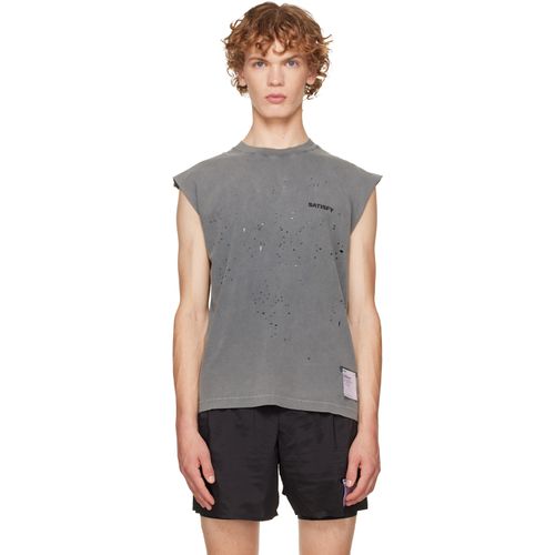 Gray MothTech Muscle Tank Top