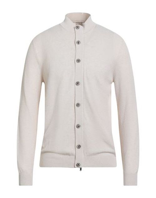 Man Cardigan Beige Size 42 Cotton