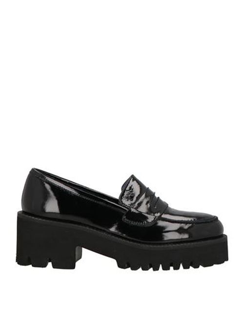 Woman Loafers Black Size 7 Leather