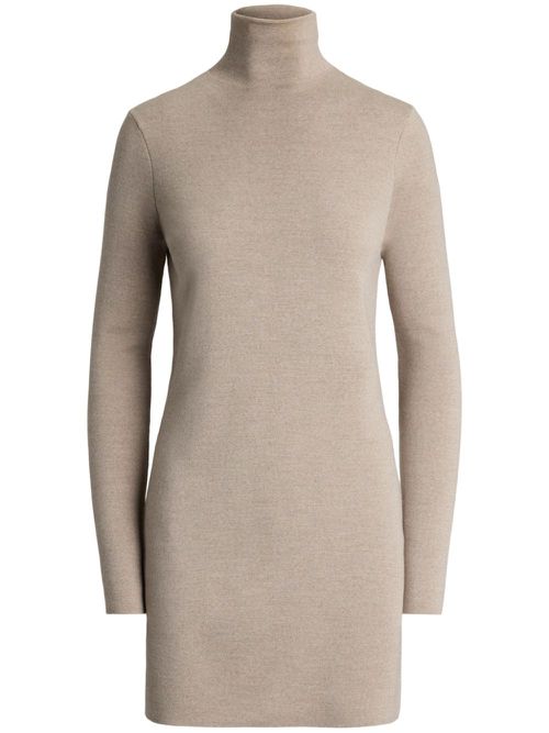 Wool long-sleeved tunic - Neutrals