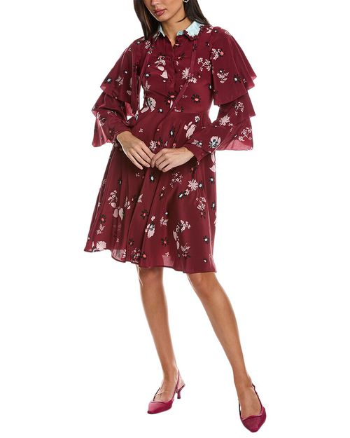 Floral Silk Mini Dress