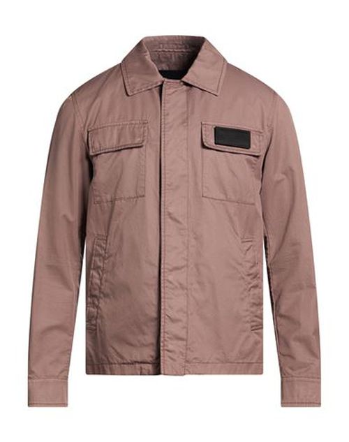 Man Shirt Light brown Size 38 Cotton, Polyester, Polyamide