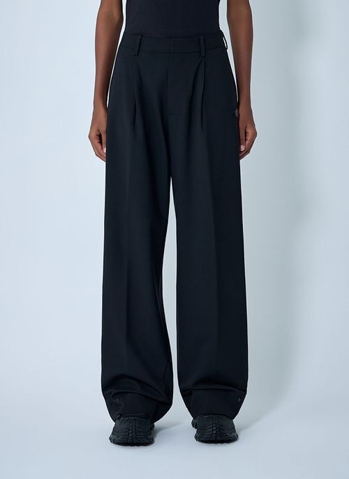 Wool-blend Gabardine Pants - Woman Pants Black It