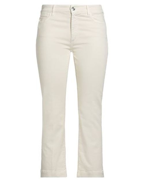 Woman Pants Ivory Size 25 Cotton, Elastomultiester, Elastane