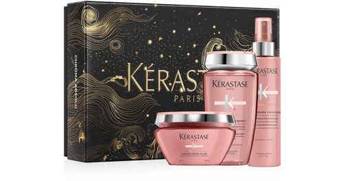 Kérastase Chroma Absolu Gift Set for Dyed Hair maschera Intense nourishing for colored hair 200 ml + heat-protective serum against frizzy hair 150 ml