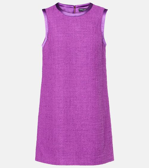 Cotton and silk-blend minidress