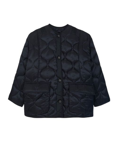 Teddy Quilted Jacket - Black