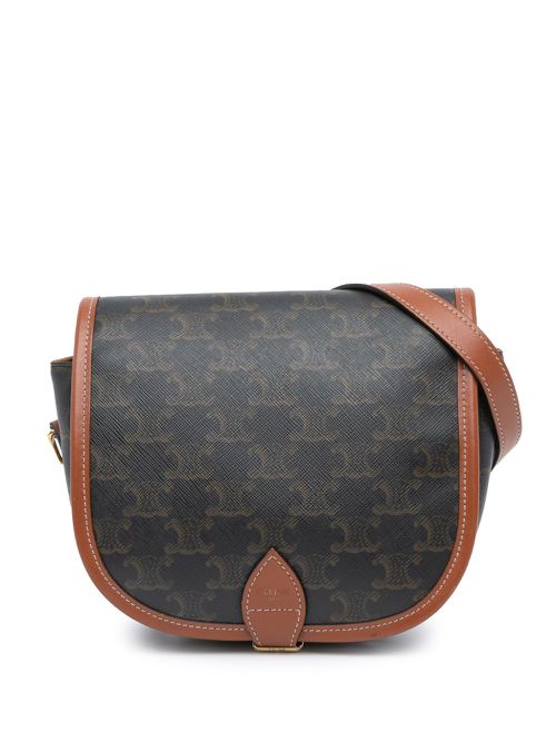 2020 Medium Triomphe Coated Canvas Folco crossbody bag - Brown