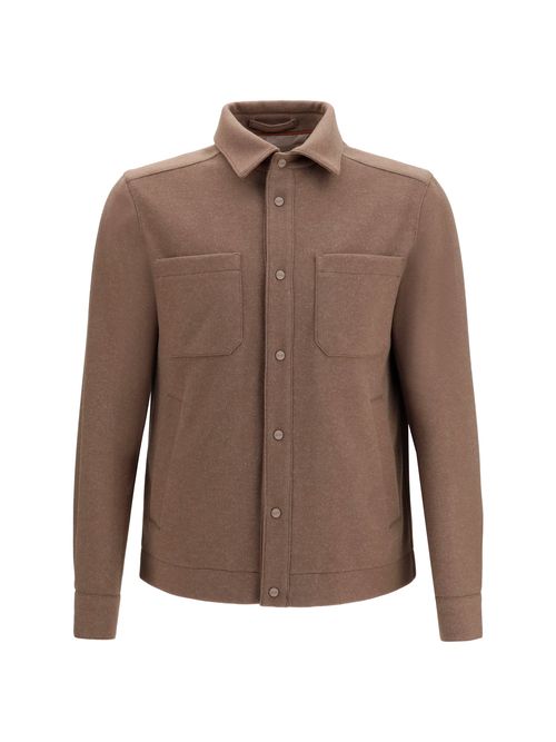 Snap-Button Jacket — Brown