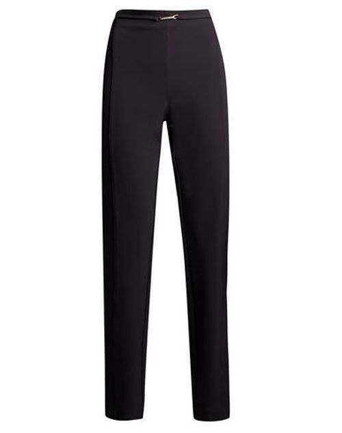 Woman Pants Black Size 12 Polyester, Elastane