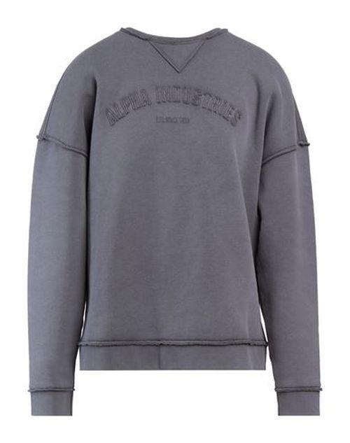 Man Sweatshirt Grey Size L Cotton, Polyester