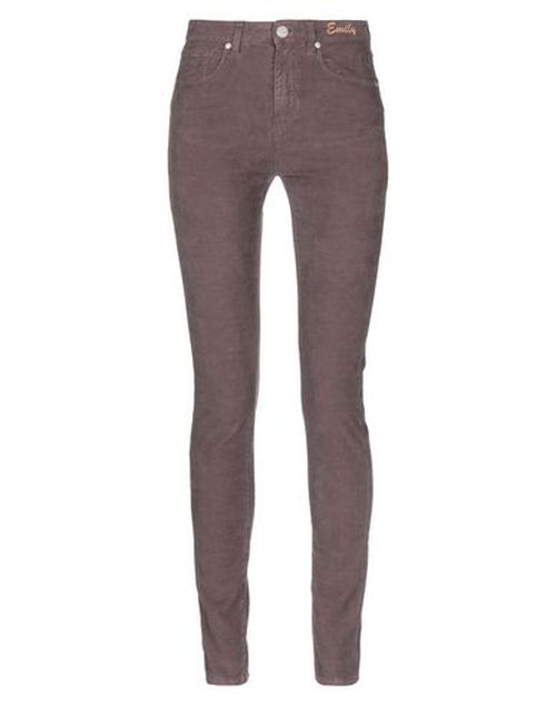 P_jean Woman Pants Dark brown Size 26 Cotton, Elastane