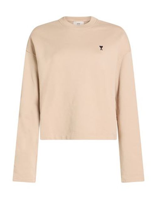 Woman Sweatshirt Beige Size L Cotton, Elastane