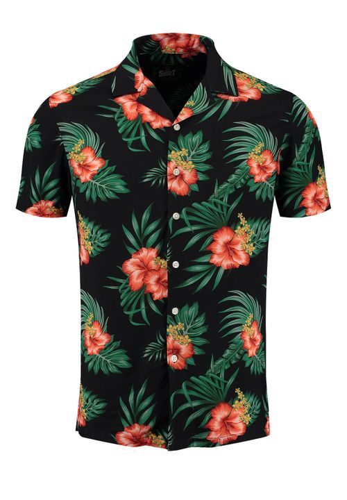 Key Largo Camicia 'Hula' verde scuro / rosso / nero