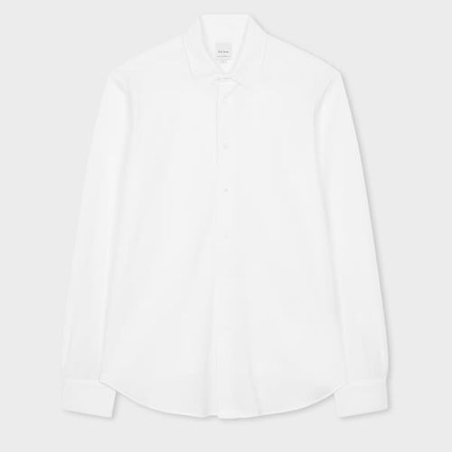White Cotton Pique Shirt