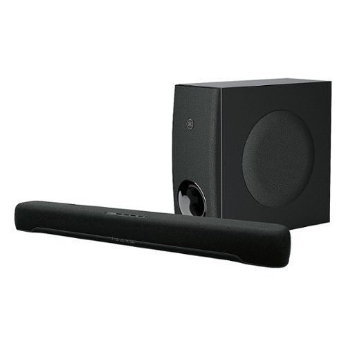 Yamaha 2.1-Channel Indoor Compact Bluetooth Sound Bar with Wireless Subwoofer - Black