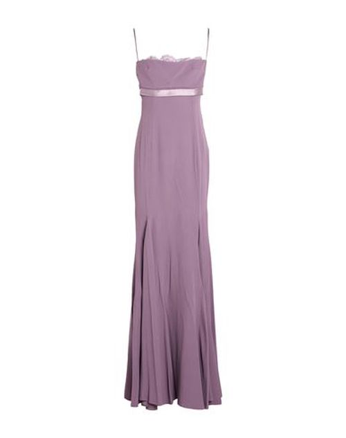 Woman Maxi dress Purple Size 6 Acetate, Viscose