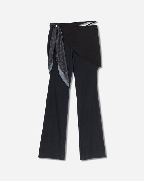 Women s Tie Scarf Pants Black