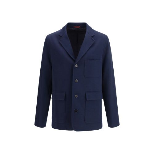 Cotton Jersey Blazer — Navy
