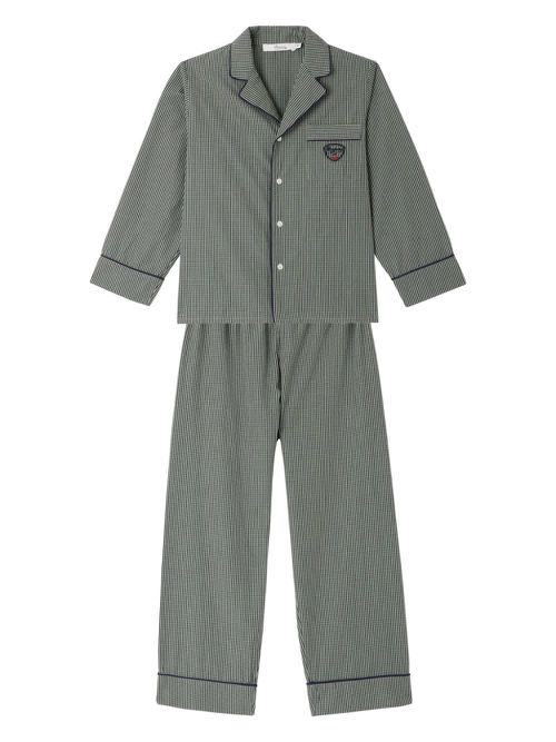 Dormeur check-pattern cotton pyjamas - Green