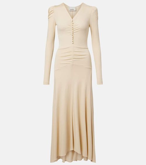 Nejma gathered midi dress