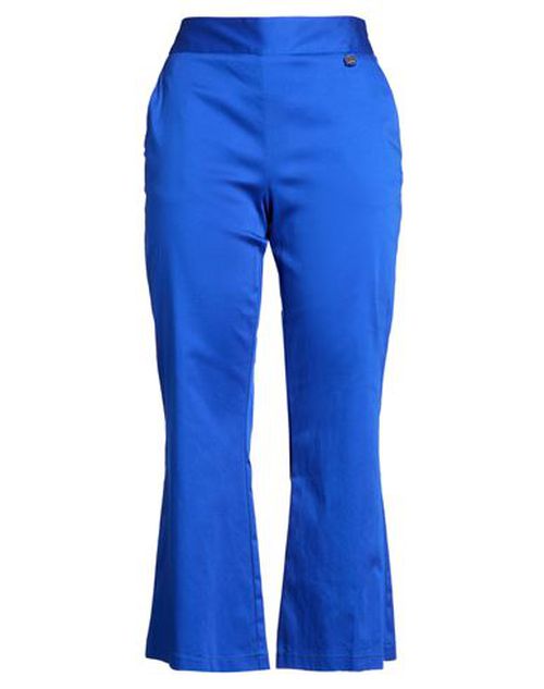 Luckylu Milano Woman Pants Bright blue Size 12 Cotton, Elastane