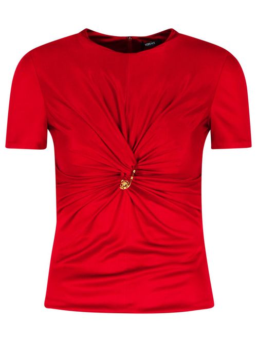 Medusa Red Viscose T-shirt