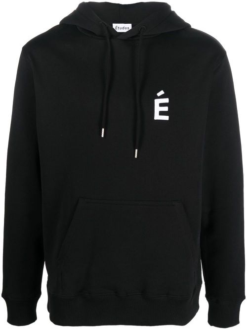 Klein logo-patch hoodie - Black