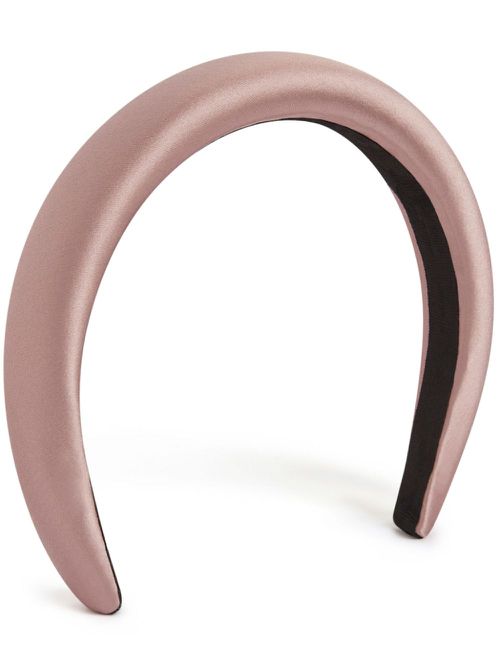 Voluminous satin headband - Pink