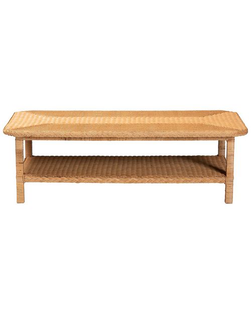 Minahasa Bohemian Braided Rattan Coffee Table