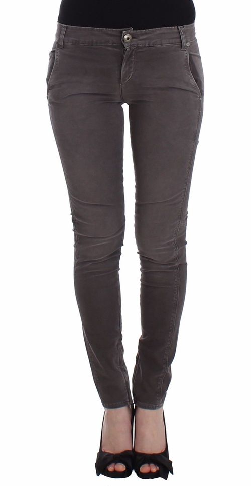 Stretch Cotton Skinny Jeans — Gray