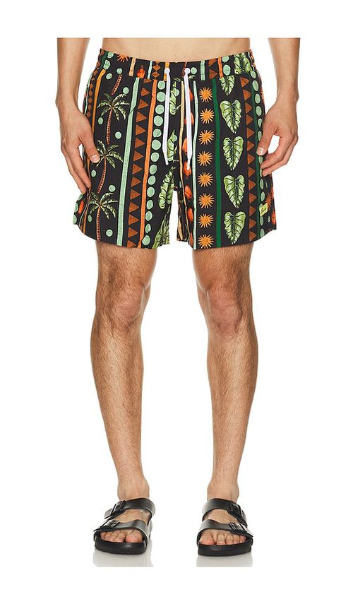 Duvin Design Jungle Swim Shorts in Green. - S also in M, L, XL/1X