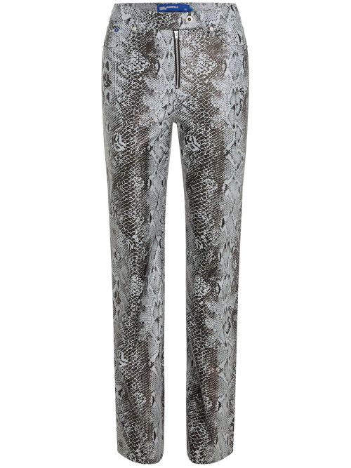 Snake-print faux-leather trousers - 431