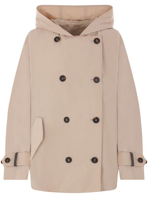 Cotton Blend Parka Coat