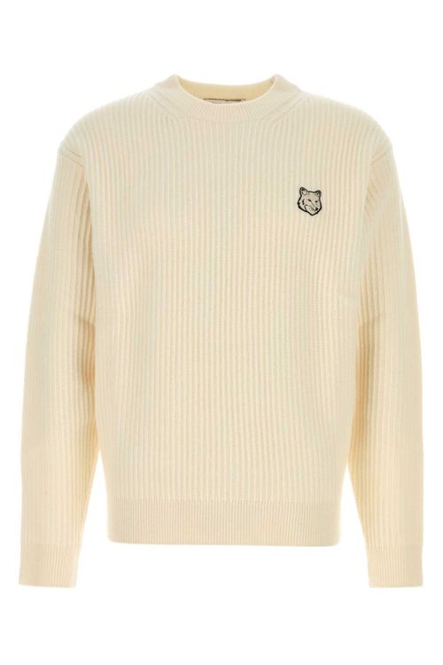Maison Kitsuné Fox Head Wool Ribbed Jumper