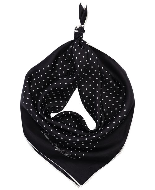 Core dot square scarf - Black