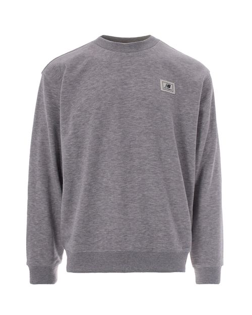 Logo-Patch Crew Sweatshirt — Gray