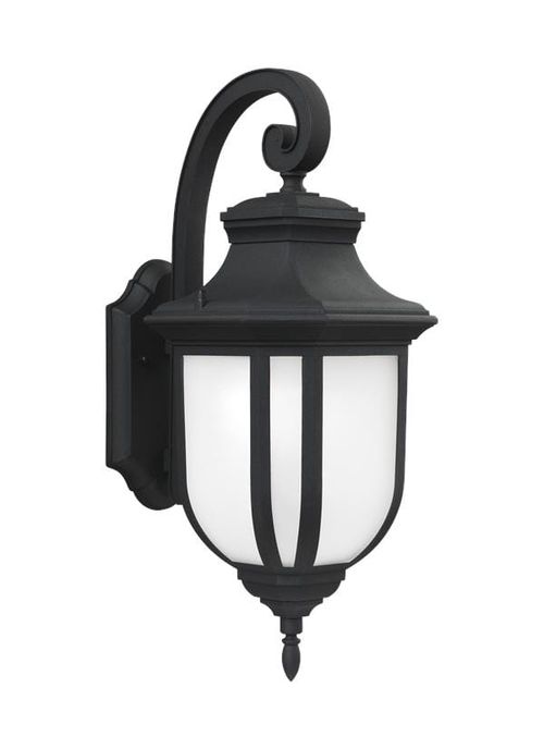 Black One Light Outdoor Wall Lantern from the Childress Collection