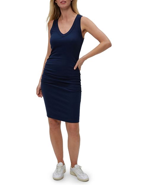 Esme Sleeveless Ribbed V Neck Mini Dress