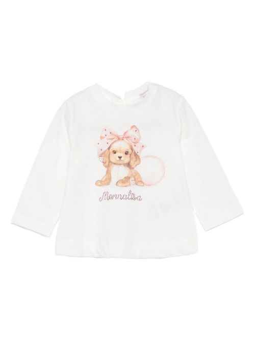 Puppy-bow top - White