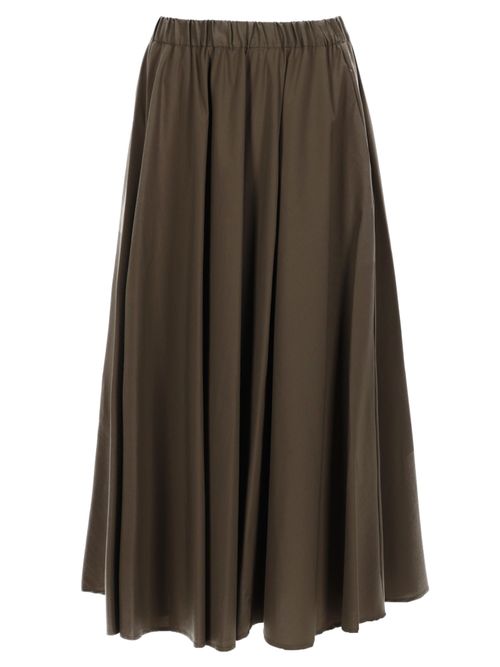 Poplin midi skirt