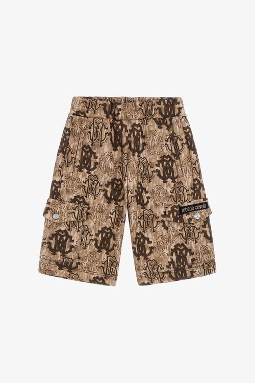 3d Monogram Print Shorts