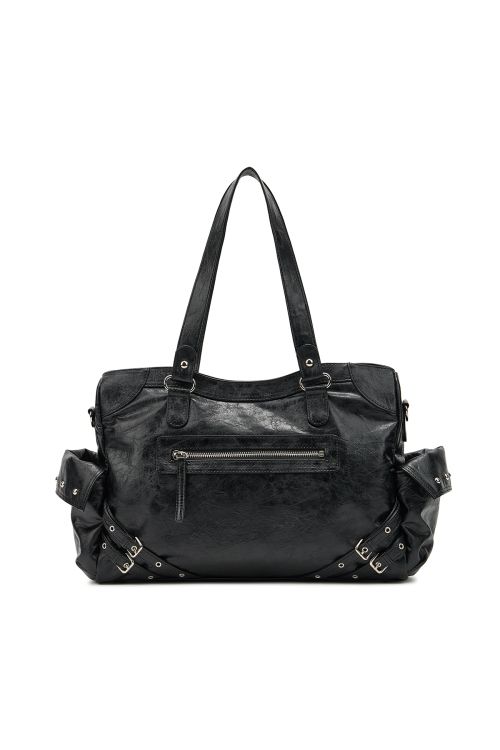 STUD POCKET BIG BAG IN BLACK