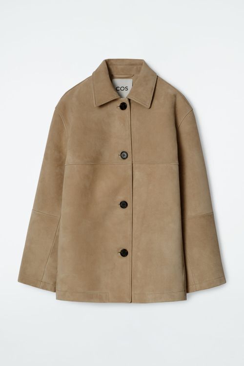 COLLARED SUEDE JACKET