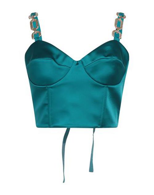 Woman Top Deep teal Size 10 Polyamide